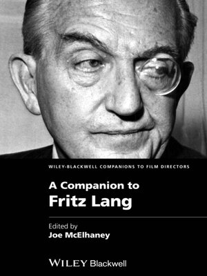 cover image of A Companion to Fritz Lang